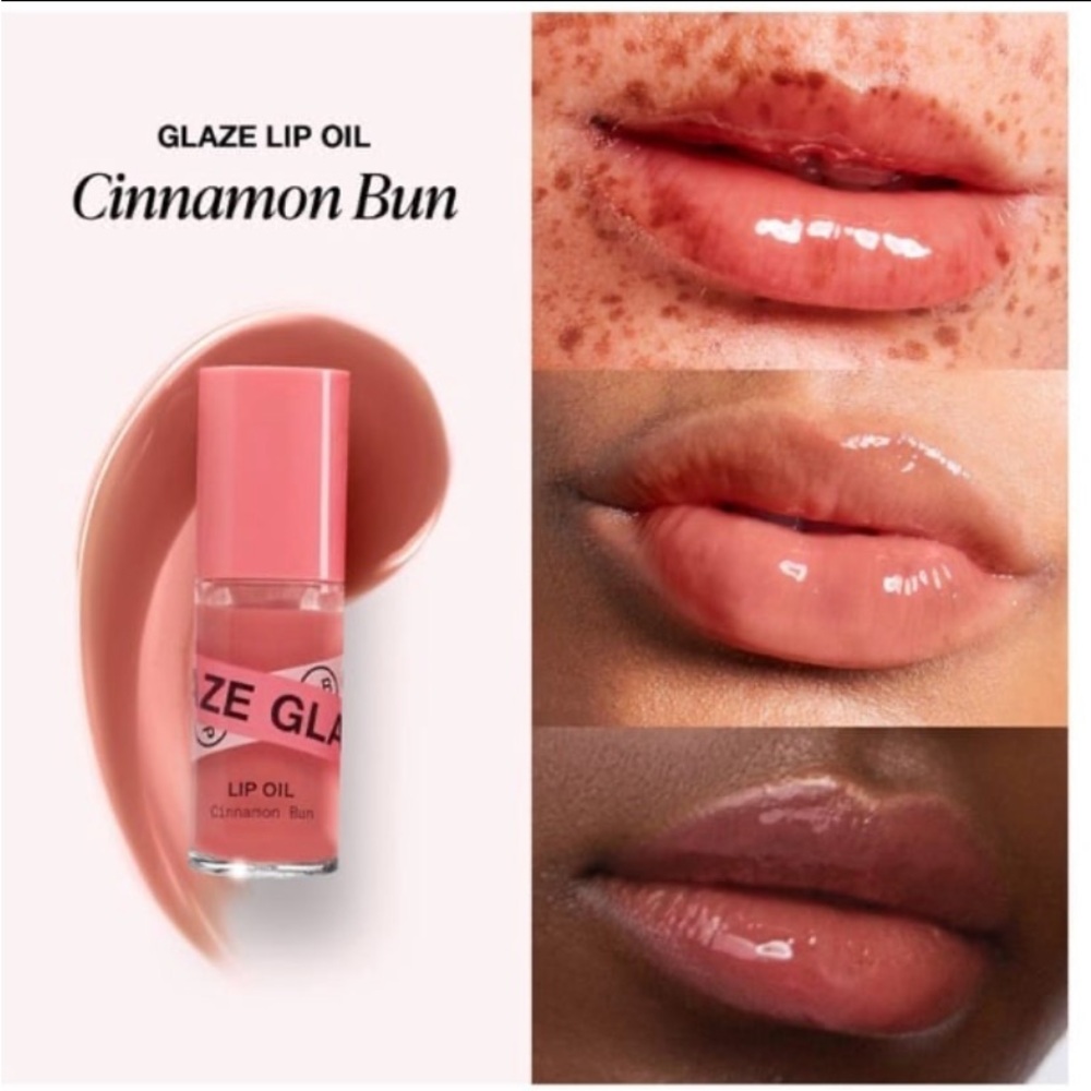 Inn Beauty Lip Glaze Plumping Lip Oil Lipgloss in Cinnamon Bun BNWB